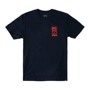 DC Men's Navy T-Shirt with Red Graphic
